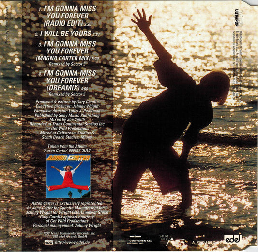 Aaron Carter : I'm Gonna Miss You Forever (Minimax, Maxi, Ltd, Red)