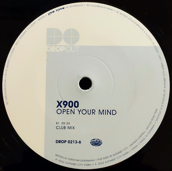 X 900 : Viva La Revolution / Open Your Mind (12")