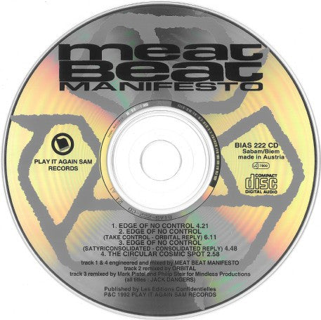 Meat Beat Manifesto : Edge Of No Control (CD, Single)