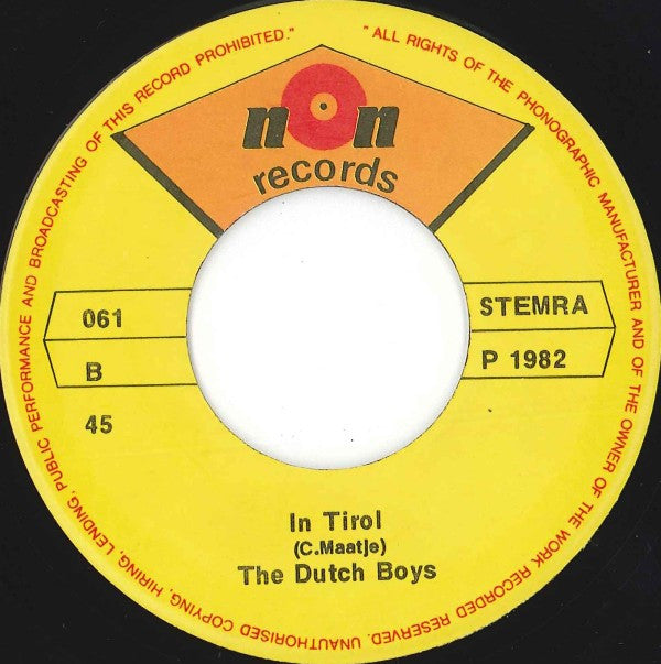 The Dutch Boys : Boer Harms (7")