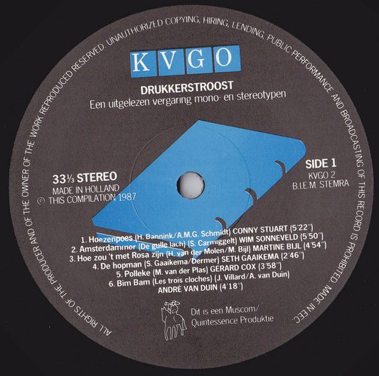 Various : Drukkerstroost (LP, Comp)