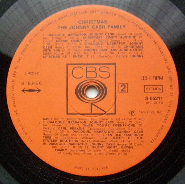 The Johnny Cash Family : Christmas (LP, Album, Gat)