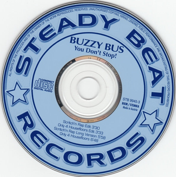 Buzzy Bus : You Don't Stop! (CD, Maxi)