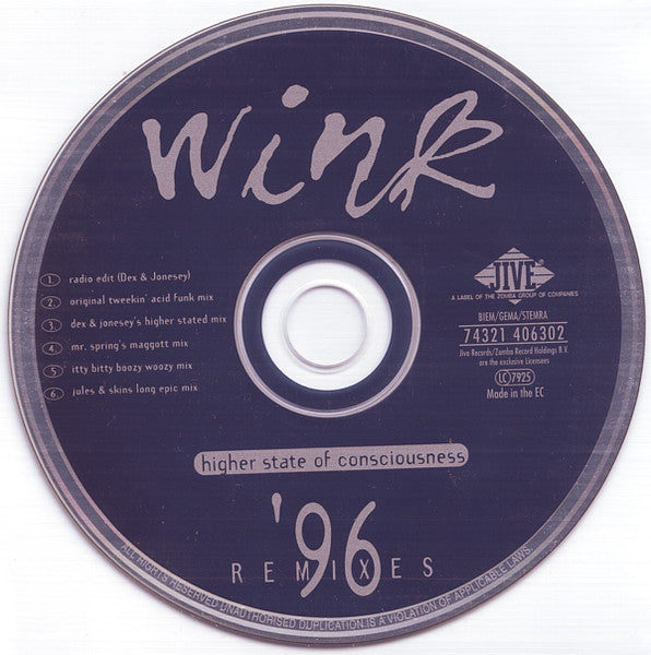Josh Wink : Higher State Of Consciousness ('96 Remixes) (CD, Maxi)
