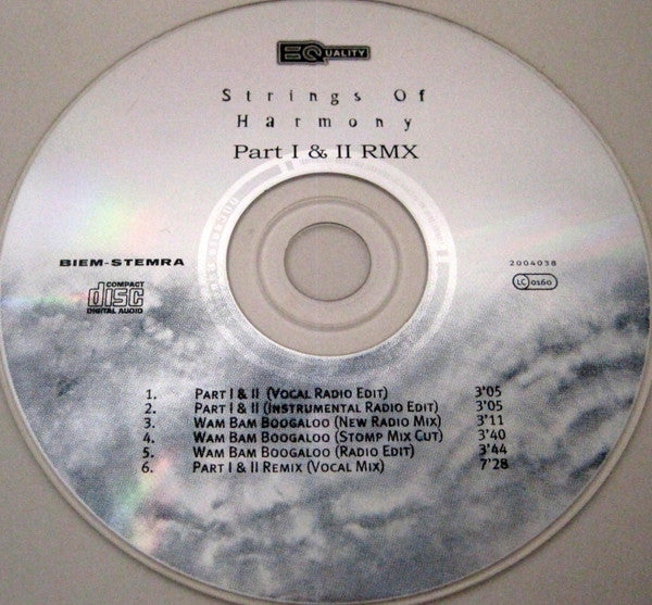 Strings Of Harmony : Part I & II RMX (CD, Maxi)