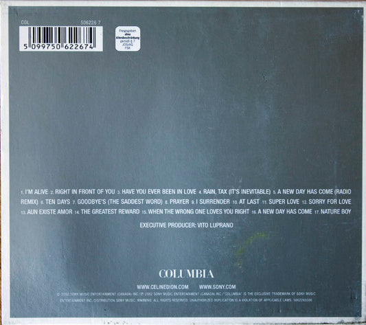 Céline Dion : A New Day Has Come (CD, Album + DVD-V, PAL + Ltd, S/Edition)