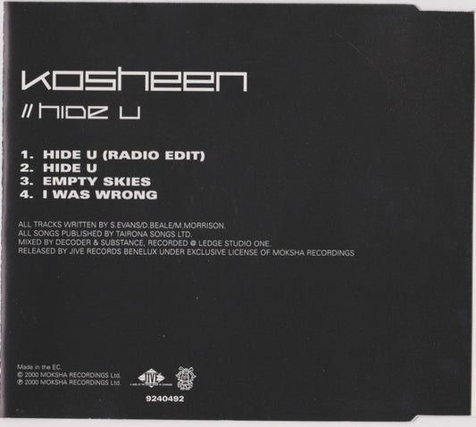 Kosheen : Hide U (CD, Maxi)