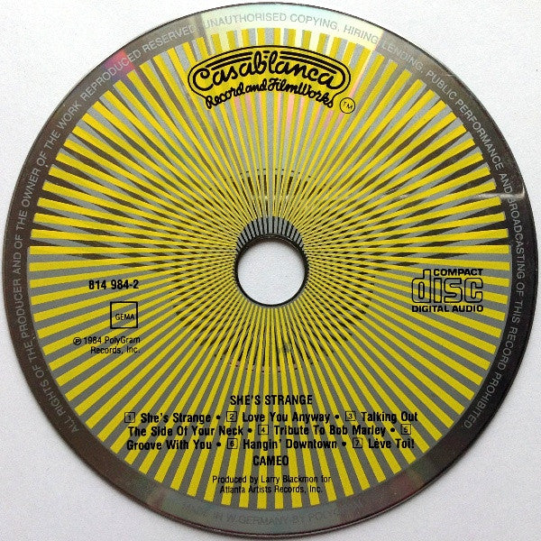 Cameo : She's Strange (CD, Album, RP)