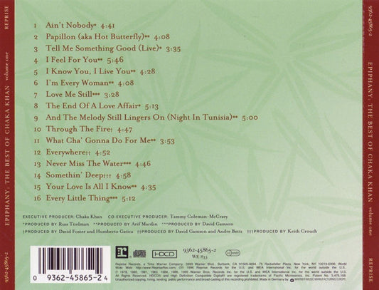 Chaka Khan : Epiphany: The Best Of Chaka Khan Volume One (HDCD, Comp)