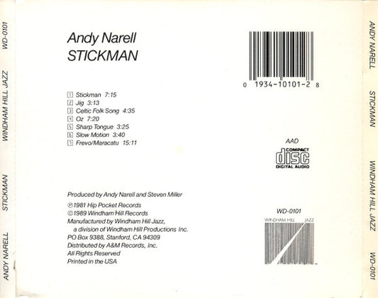 Andy Narell : Stickman (CD, Album)