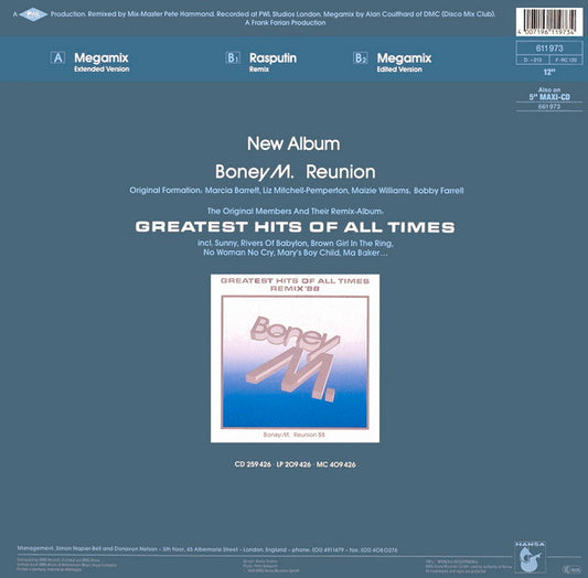 Boney M. : Megamix (Extended Version) (12", Single)