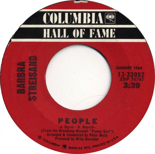 Barbra Streisand : Second Hand Rose / People (7", Single, Styrene)