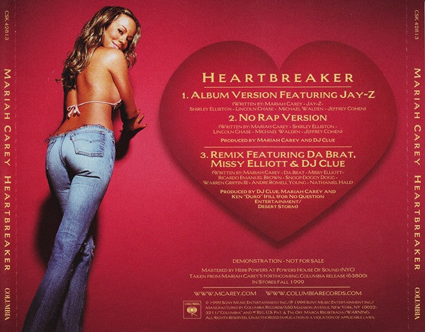Mariah Carey : Heartbreaker (CD, Single, Promo)
