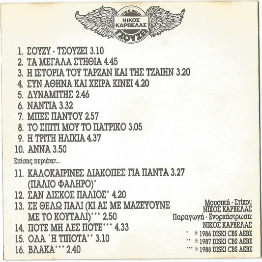 Νίκος Καρβέλας : Τσούζει (CD, Album, RE)