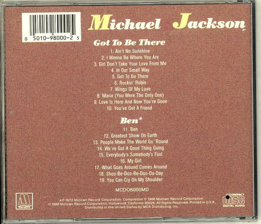 Michael Jackson : Got To Be There / Ben (CD, Comp)