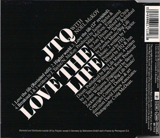 The James Taylor Quartet With Noel McKoy : Love The Life (CD, Single)