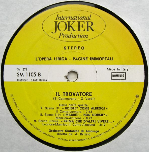 Giuseppe Verdi : Il Trovatore (LP)