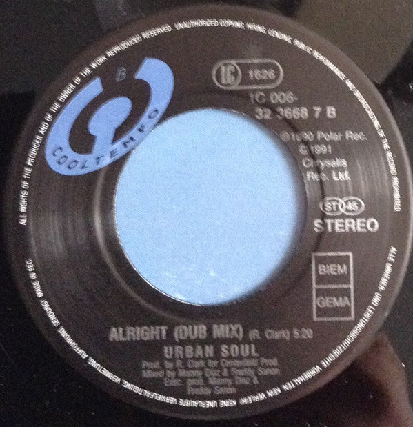 Urban Soul : Alright (7", Single)