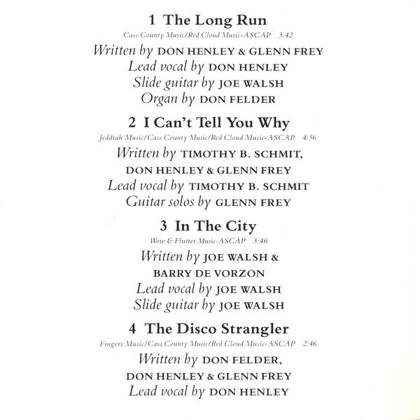 Eagles : The Long Run (CD, Album, RE, Tar)
