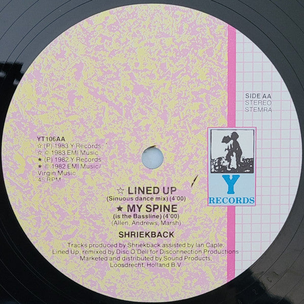 Shriekback : Lined Up / My Spine (12")