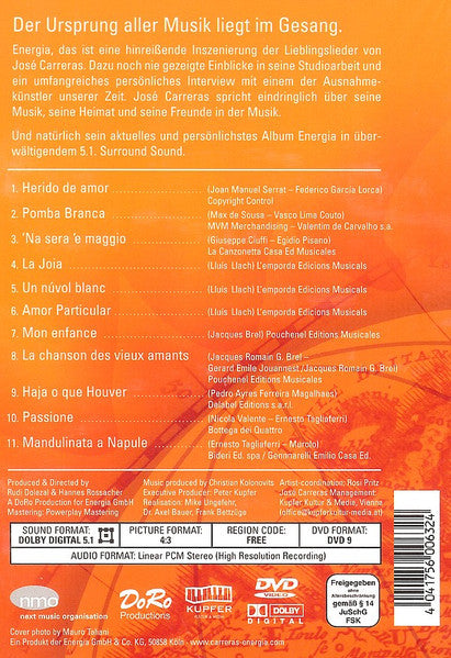 José Carreras : Energia (DVD-V)