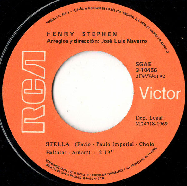 Henry Stephen : Un Vaso De Vino / Stella (7")