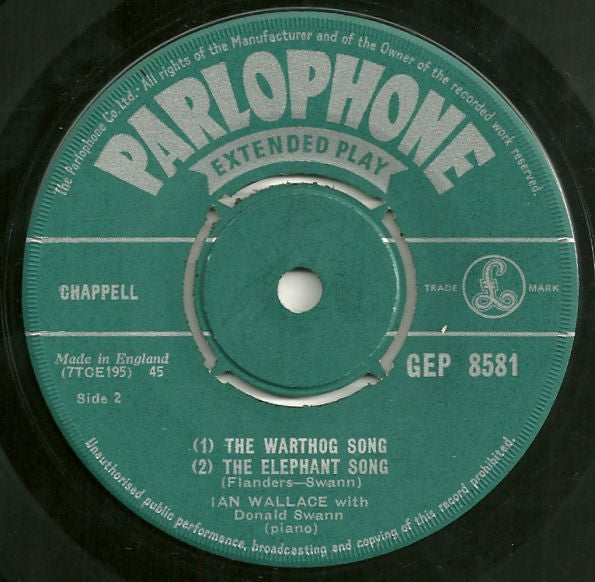 Ian Wallace (3) With Donald Swann : Wallace's Private Zoo (7", EP)