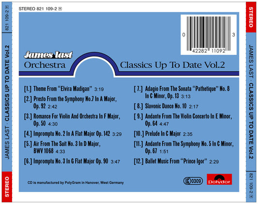 Orchester James Last : Classics Up To Date Vol. 2 (CD, Album, RE)