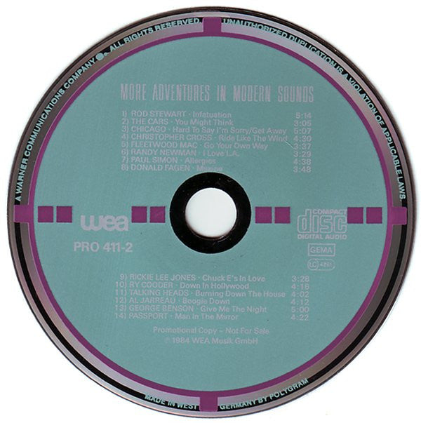 Various : More Adventures In Modern Sounds / WEA - Stars On CD (CD, Comp, Promo, Tar)
