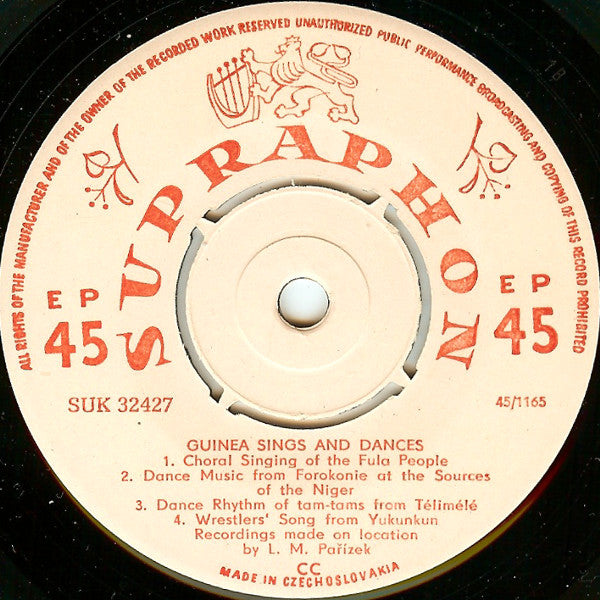 Unknown Artist : Guinea Sings And Dances (7", EP)