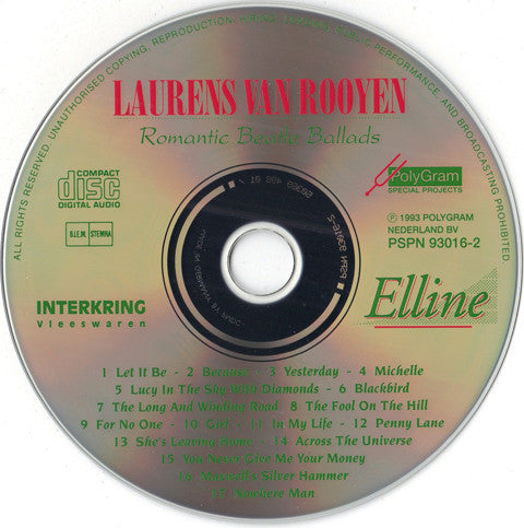 Laurens Van Rooyen : Romantic Beatle Ballads (CD, Album)
