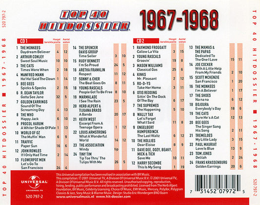 Various : Top 40 Hitdossier 1967-1968 (2xCD, Comp)