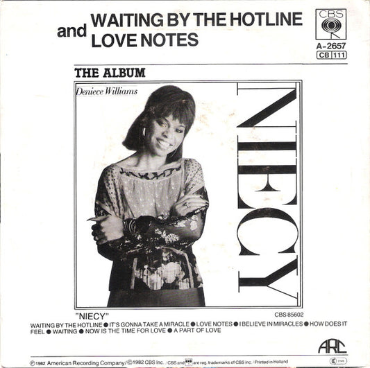 Deniece Williams : Waiting By The Hotline (7", Single)