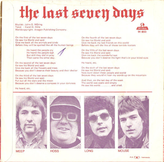 Unit Gloria : The Last Seven Days (7", Single)