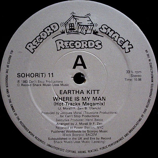 Eartha Kitt : Where Is My Man (Hot Tracks Megamix) (12")