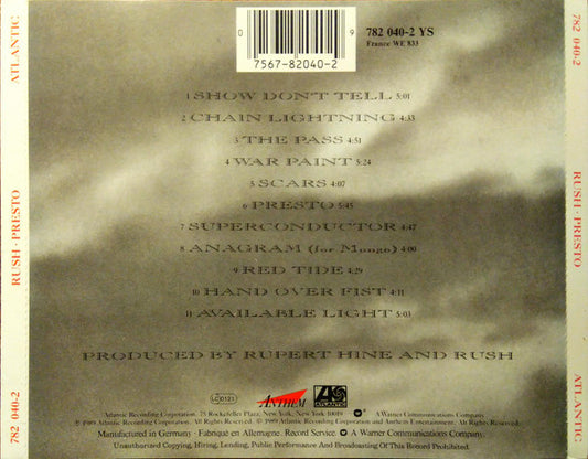 Rush : Presto (CD, Album)