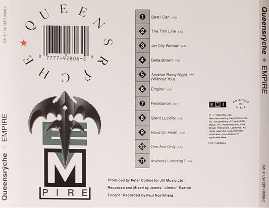 Queensrÿche : Empire (CD, Album, JAX)