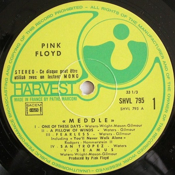 Pink Floyd : Meddle (LP, Album, RP, 'B')