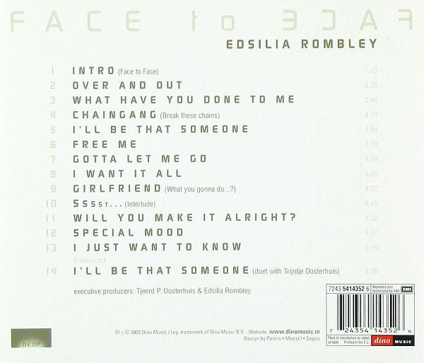 Edsilia Rombley : Face To Face (CD, Album)