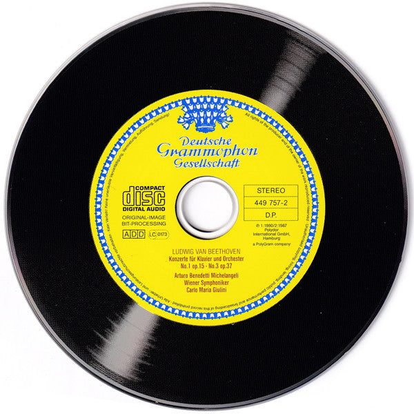 Ludwig van Beethoven - Arturo Benedetti Michelangeli, Wiener Symphoniker, Carlo Maria Giulini : Klavierkonzerte = Piano Concertos Nos. 1 & 3 (CD, Comp, RM)