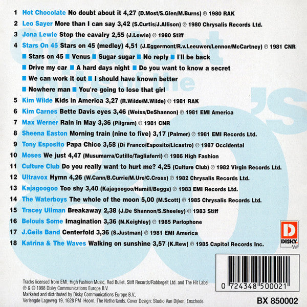Various : Greatest Hits Of The 80's (8xCD, Comp + Box)