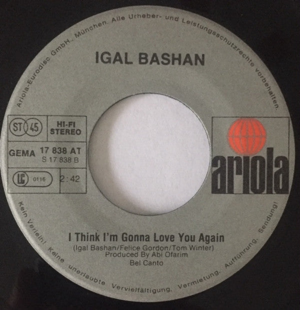 Yigal Bashan : Sing It Like A Bird (7", Single)