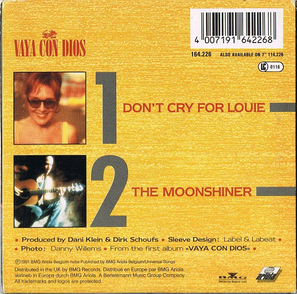 Vaya Con Dios : Don't Cry For Louis (CD, Single)