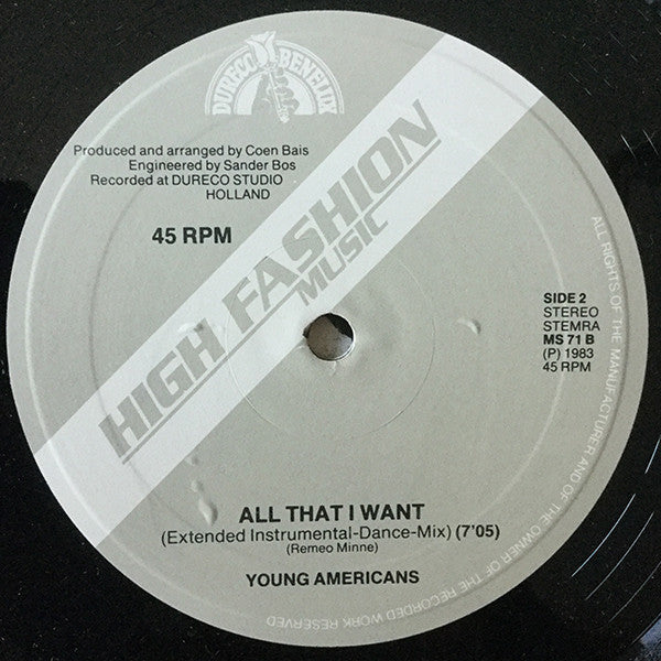 Young Americans : All That I Want (12")