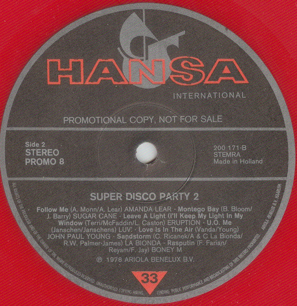 Various : Super Disco Party 2 (LP, Comp, Promo, Red)