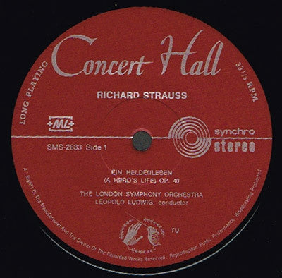 Richard Strauss, London Symphony Orchestra conducted by Leopold Ludwig : Ein Heldenleben Op. 40 (LP)