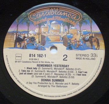 Donna Summer : Remember Yesterday (LP, Album, RE)