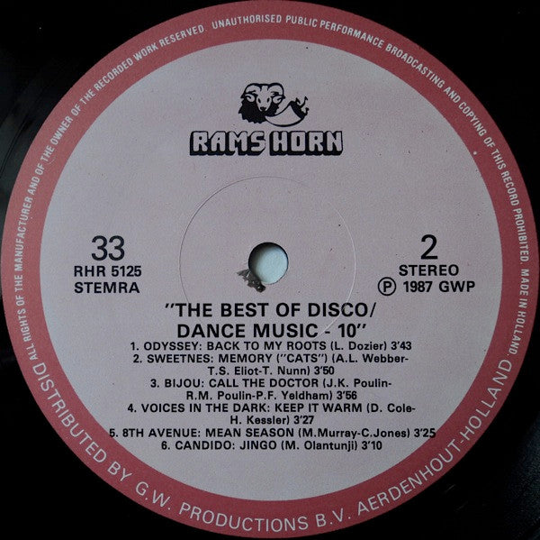 Various : The Best Of Disco / Dance Music 10 (LP, Comp)
