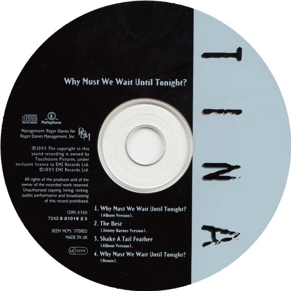 Tina Turner : Why Must We Wait Until Tonight? (CD, Single, Ltd)