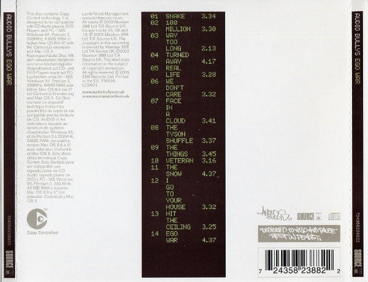 Audio Bullys : Ego War (CD, Album, Copy Prot.)